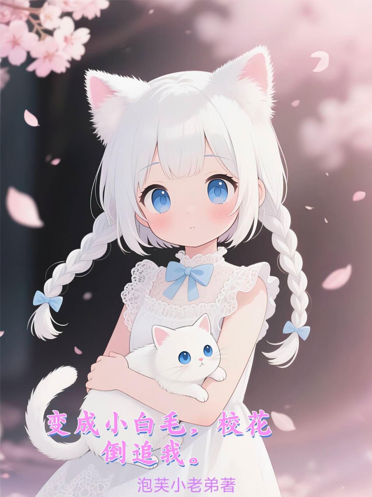 变成小白毛,校花倒追我